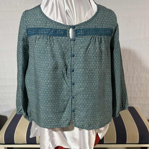 Toad&Co Womens Long Sleeve Windsong Shirt - Whimsy Bohemian Granny Core Shirt - Picture 1 of 10